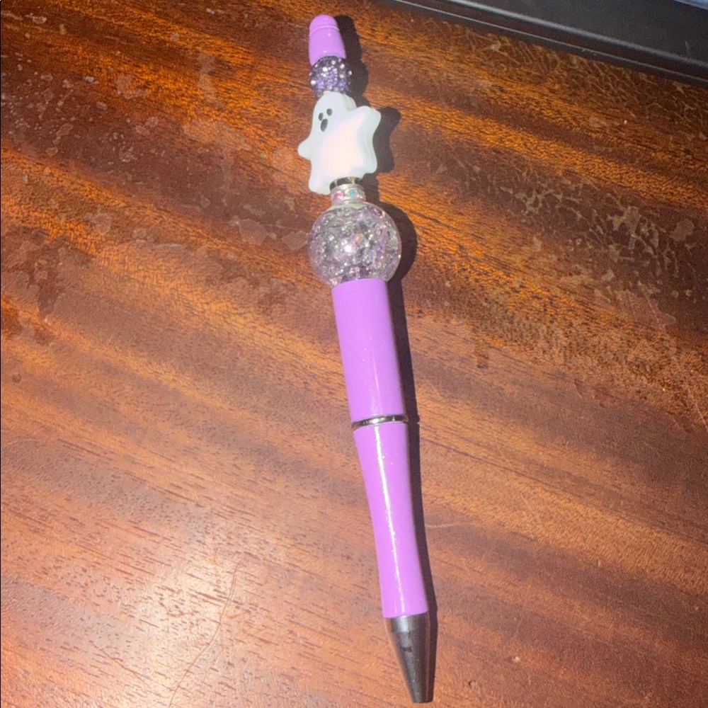 Purple Ghost-Themed Pen